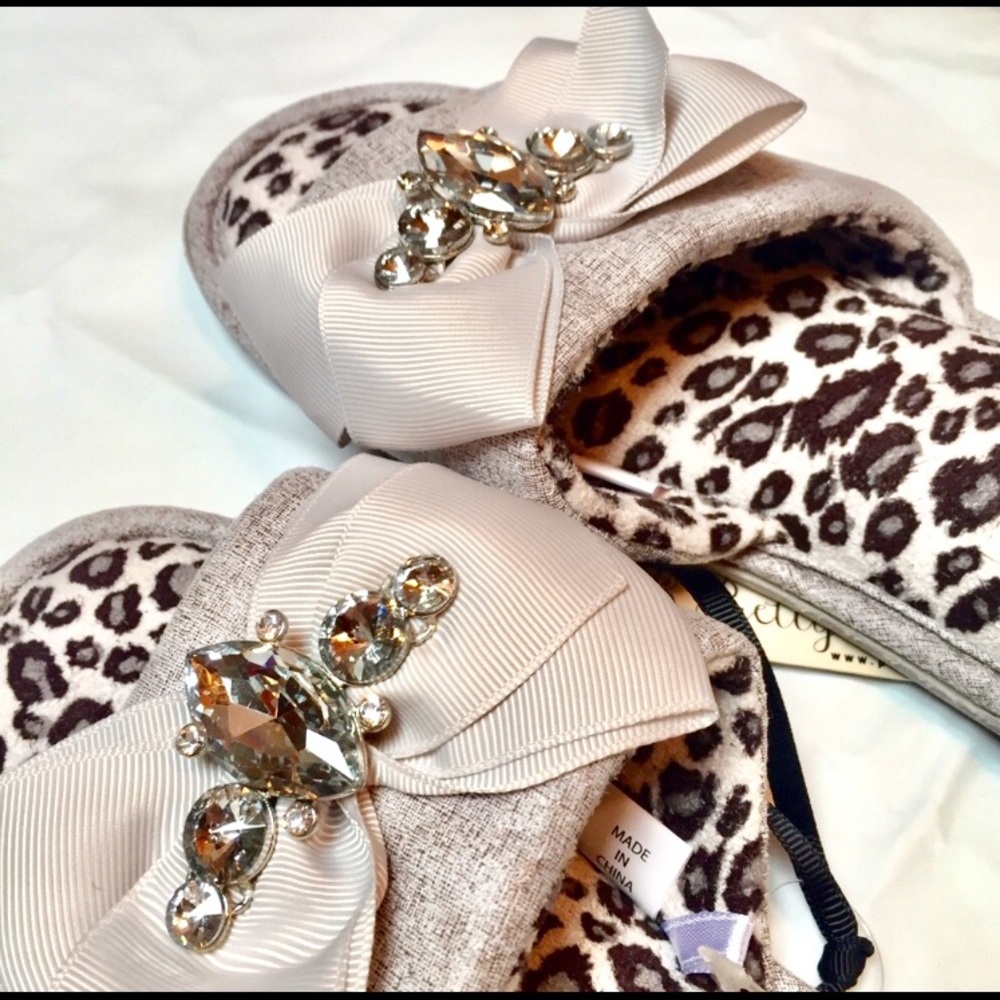 NEW Pretty You LONDON Elodie Grey Deluxe Slipper - Picture 4 of 7